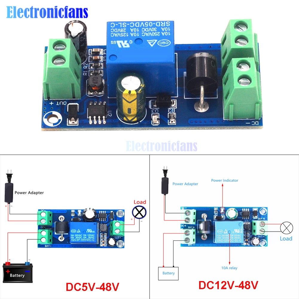 DC 5-48V Automatic Switching Module UPS Emergency Power-OFF Protection Module