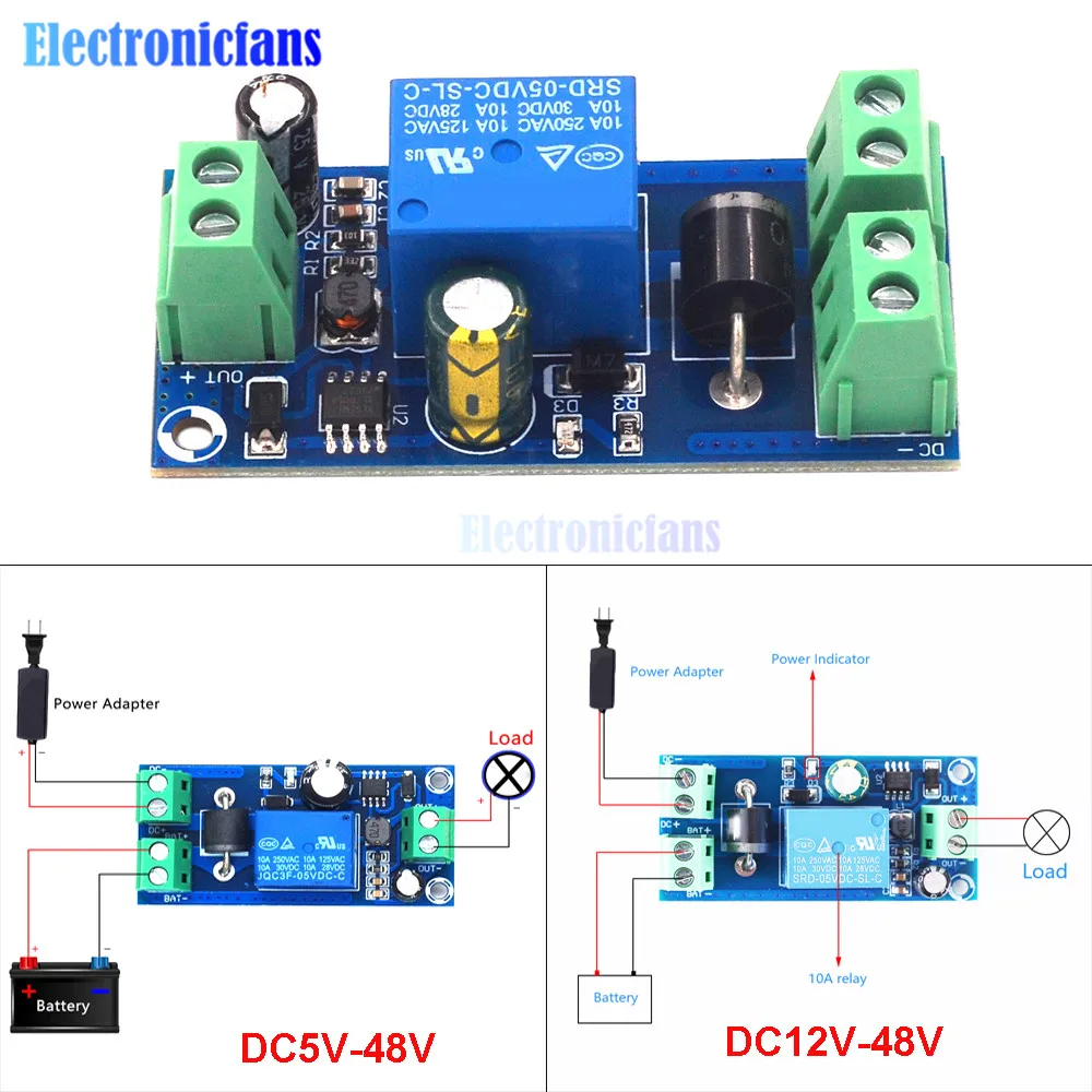 Power OFF Protection Module Automatic Switching Module 5V 48V UPS