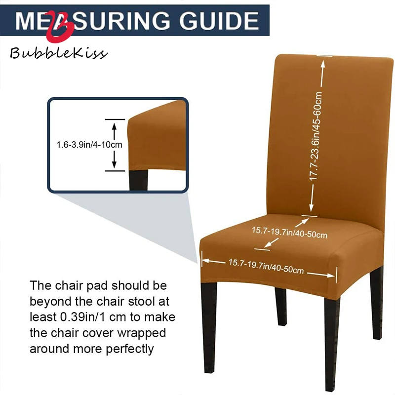 

Bubble Kiss 2/4/6Pcs Chair Cover Home Spandex Stretch Elastic Slipcovers Chair Covers For Kitchen Dining Room Wedding Banquet