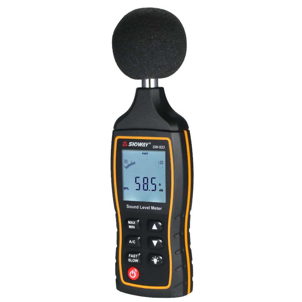 SNDWAY Высокая точность ЖК цифровой Noisemeter измеритель уровня звука 30-130 дБ децибел контрольный тестер с частотой A и C