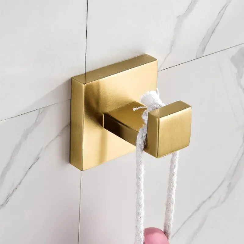 Крючок для полотенец для ванной, простой угловой держатель для полотенец из нержавеющей стали S304