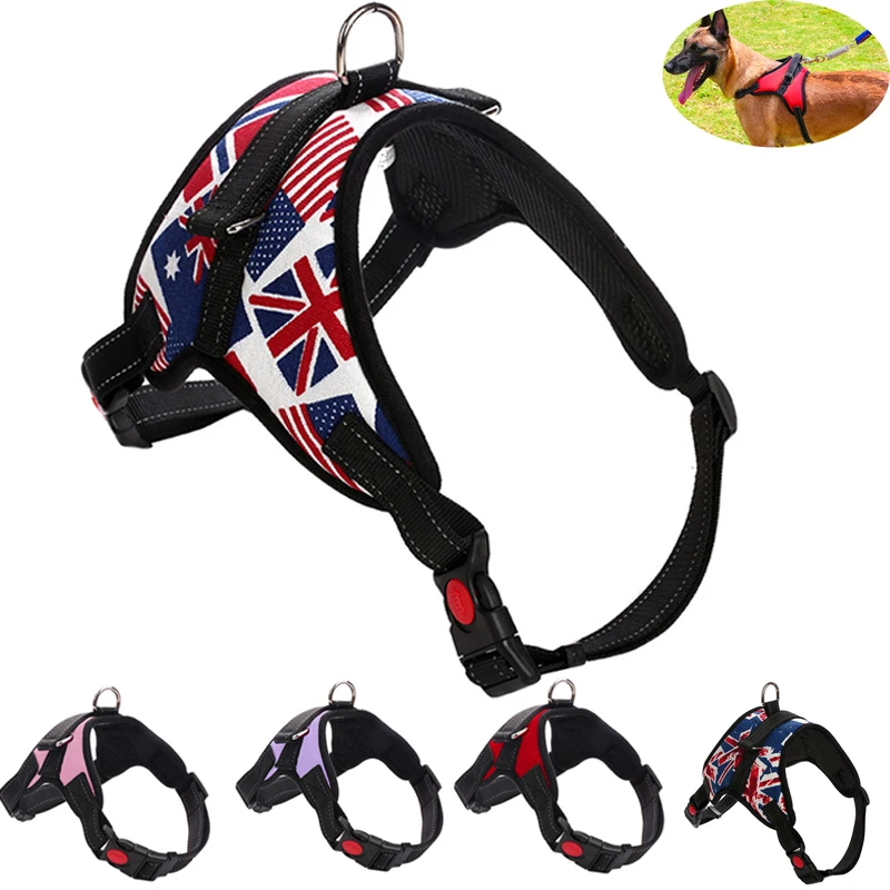 

2020 Adjustable Harness for Dogs Harness for Pet Large Dogs Harness Vest Collar Hand Strap Small Medium Large Dog DM001