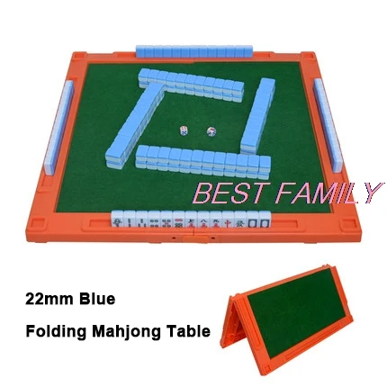 6 Blue Table Горячий Портативный Мини Китайский Набор для игры в маджонг 22*15 мм путешествия Mah-Jong сумка карта или настольная игра для помещений развлекательная настольная игра P05 - Цвет: 6 Blue Table
