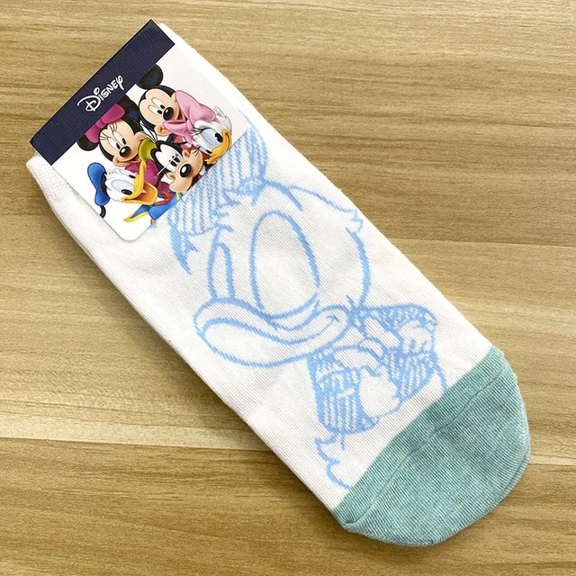 Disney 1pair Mickey Lion King Simba/Wild Boar/Aladdin Lamp God/Dumbo Socks Harajuku cartoon Print Funny sock Adult short Sock Color17