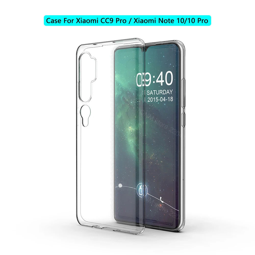Mi Note 10 Case For Xiaomi Mi CC9 Pro CC9e TPU Silicon Clear Fitted Bumper Soft Case for Xiaomi Mi Note 10 Lite Pro Back Cover