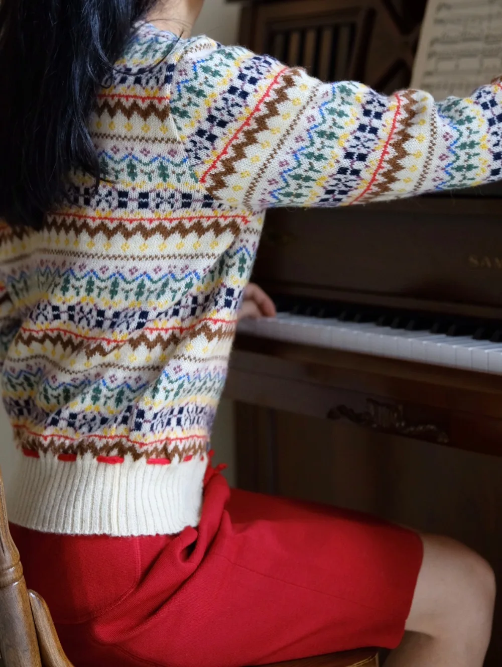 Линетт's chinoiseroy осень зима дизайн женский свободный Mori Girls винтажный поп Красочный свитер с v-образным вырезом кардиганы
