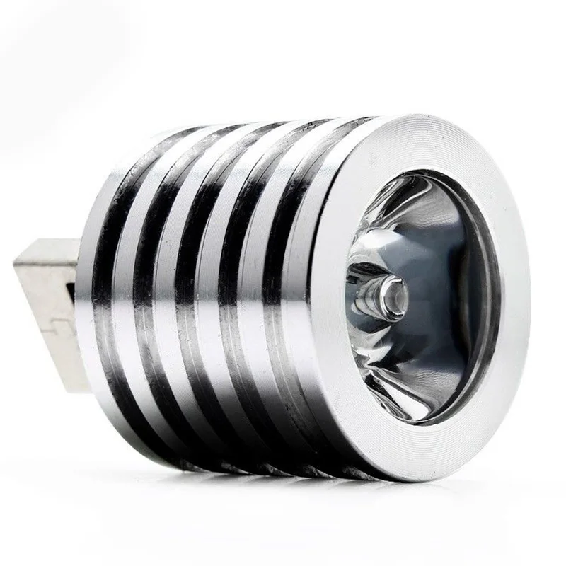 

New Portable USB Led Spotlight Lamp Mobile Power Flashlight Silver