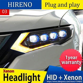 

Car Styling for Nissan X-Trail Headlights 2017-2019 Nissan X-Trail LED Headlight LED DRL LED Matrix Lens turn light