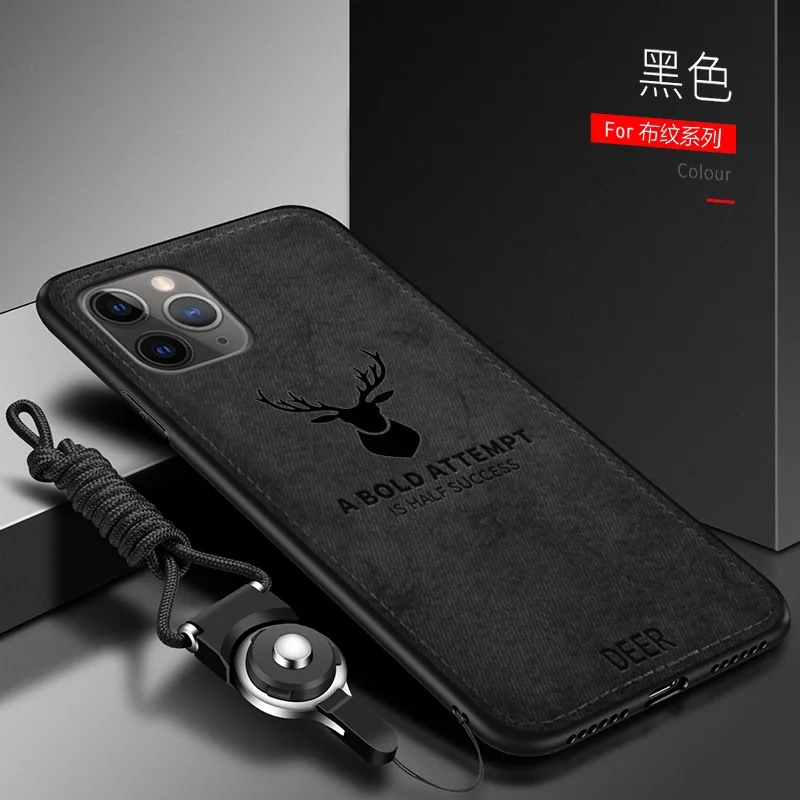 For Apple iphone 12 Pro Max Case Luxury Soft STPU+Hard fabric Deer Protective Back Cover Case for iphone 12 12PRO 12MAX iphone12 iphone 12 pro wallet case