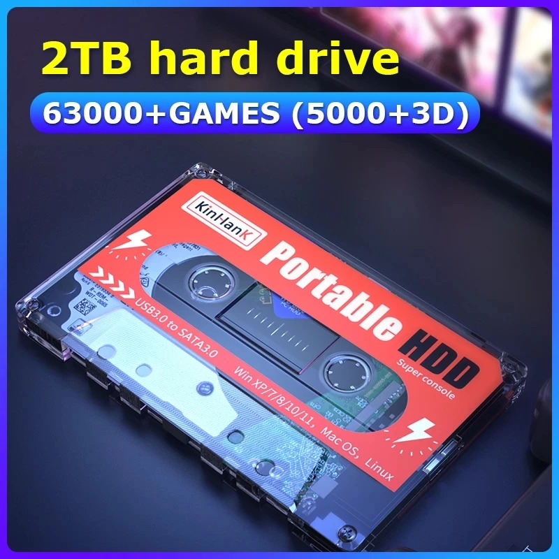 2tb Hdd 2 5 External Game Hard Drive Disk Games For Ps2 Ps3 Ps1 Sega Saturn Wii Dc Wiiu For Pc Laptop Super Console X Pc Video Game Consoles Aliexpress