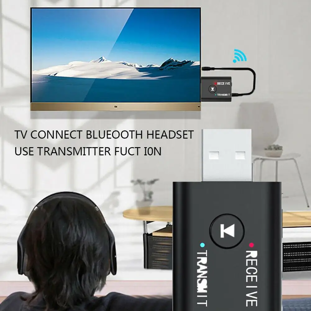 Bluetooth 5,0 аудио приемник передатчик мини стерео Bluetooth AUX RCA USB 3,5 мм разъем для ТВ ПК автомобильные наушники беспроводной адаптер