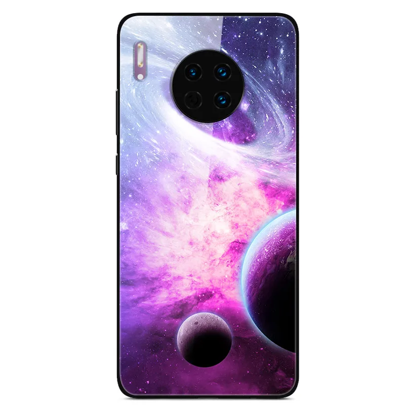 16 Для huawei mate 30 Pro Чехол из закаленного стекла, планета космос, чехол из стекла для huawei mate 30 mate 30 Pro 30Pro Coque Shell Для huawei mate 30 Lite 30 Lite, стеклянный чехол - Цвет: 16