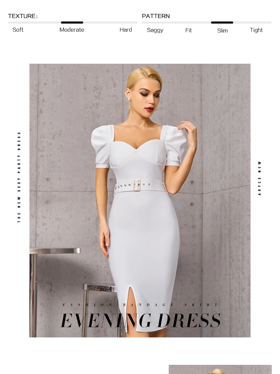 Adyce Black Short Puff Sleeve Club Bandage Dress For Women Sexy 2021 New Summer V Neck Belt Celebrity Runway Party Outfit Dress Adyce Black Short Puff Sleeve Club Bandage Dress For Women Sexy 2021 New Summer V Neck Belt Celebrity Runway Party Outfit Dress