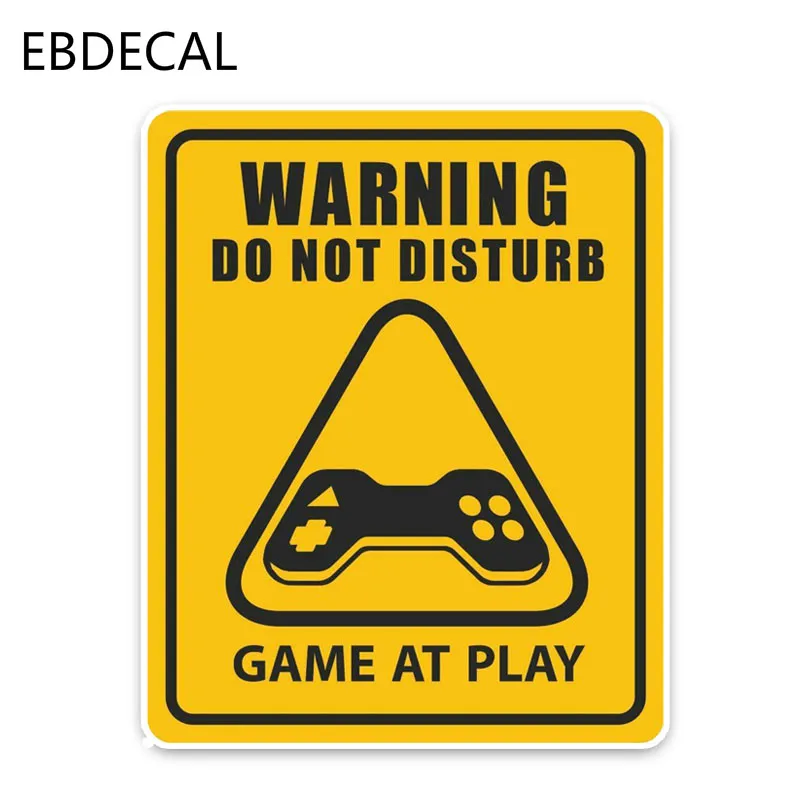 EBdecal WARNING DO NOT DISTURB GAME AT PLAY Car Bumper Window Wall Suitcase Decal Sticker Decals DIY Decor CT9161 | Автомобили и