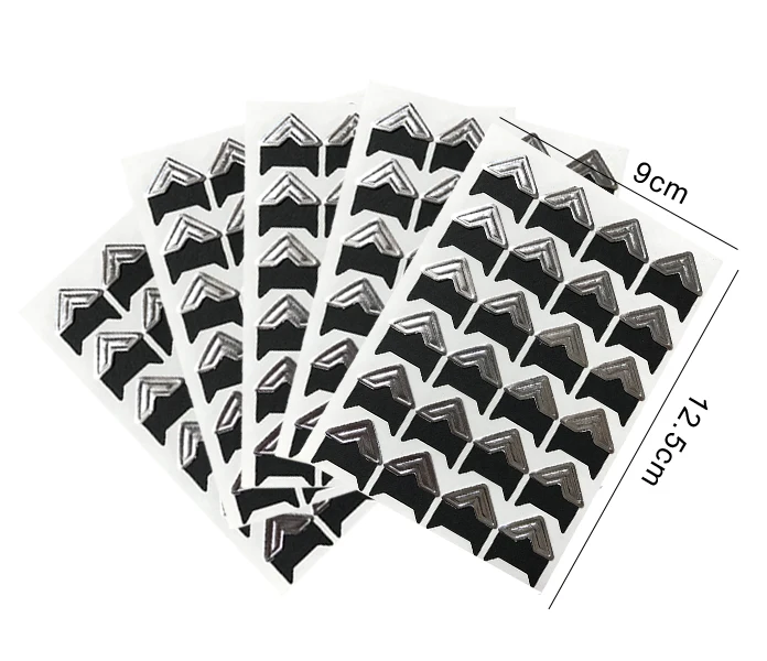 Винтажные угловые наклейки из крафт-бумаги для фотоальбомов, декоративные кружевные ножницы для поделок, скрапбукинг, дневники, альбомы для фото GYH - Цвет: 5Pcs Silver