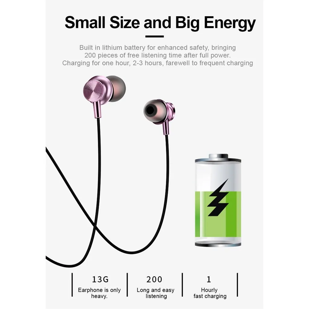 Bluetooth 4,2, стерео наушники, гарнитура, беспроводные магнитные наушники-вкладыши, наушники, беспроводные наушники Blutooth, гарнитура