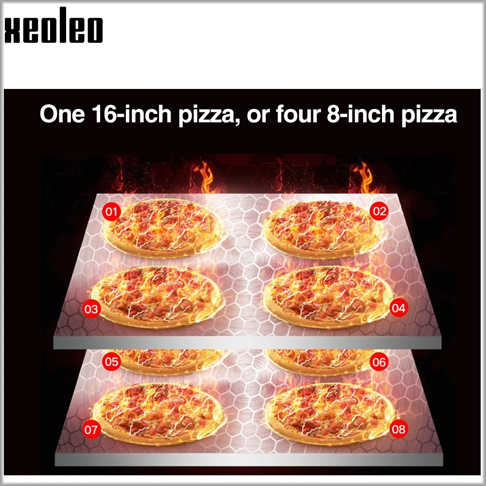 XEOLEO 13-inch Commercial Double-layer Pizza Oven 350 degree Pizza Baker Machine Home Appliance Electric Large Toast Oven 3000W