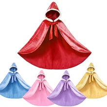 MUABABY, 80-90 см, накидка принцессы с капюшоном, накидка для девочек, Красная Шапочка Эльза, Белль, Аврора, Рапунцель, одежда для Хэллоуина