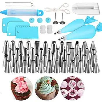 

44Pcs Cake Decorating Kit Supplies with Cake Turntable Pastry Bags Frosting