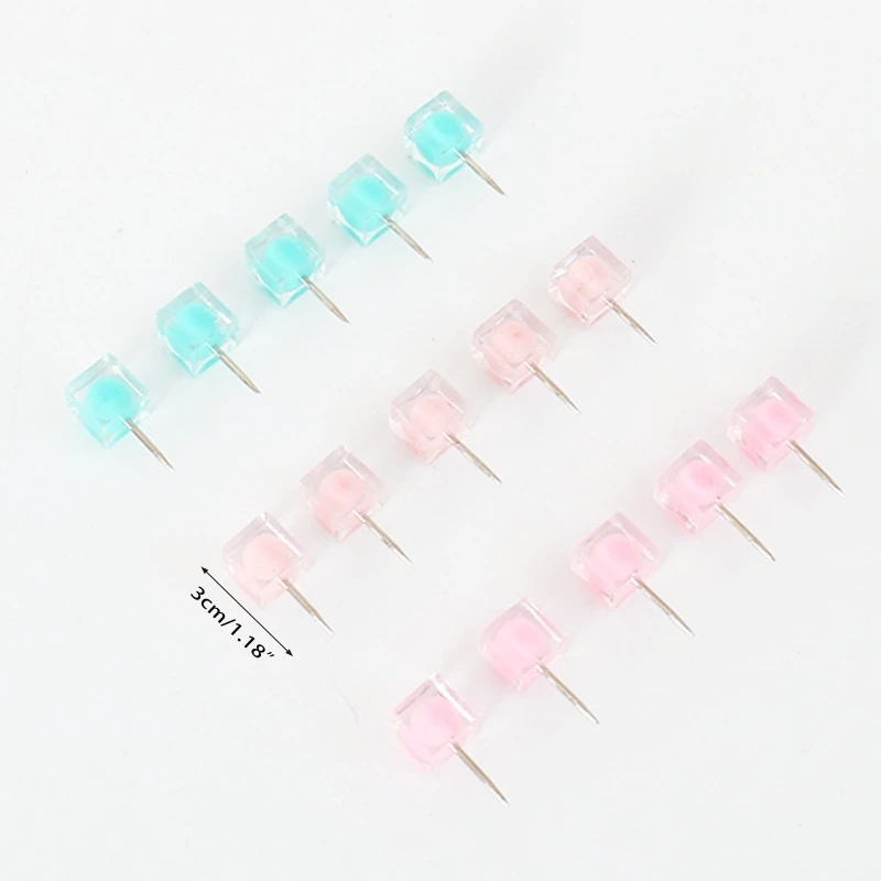 50 Pieces Push Pins Decorative Pushpin Creative Index Thumbtacks for Notice Board Markers Office School Supplies