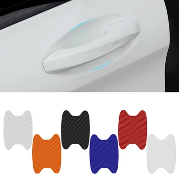 

4Pcs/Set Car Door Sticker Carbon Fiber Scratches Resistant Cover Protection Film For Tesla MODEL S ROADSTER MODEL X Accessories