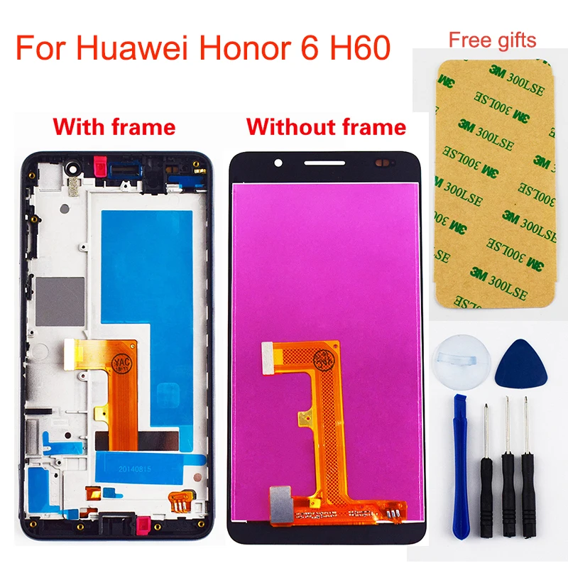 

For Huawei Honor 6 H60 L02 H60 L12 H60 L04 LCD Display Panel Monitor + Touch Screen Digitizer Sensor Glass Assembly