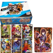 Cartas de Narutoes para niños, cartas de papel, juegos de cartas, colección de personajes periféricos de Anime, juguete de cartas de regalo para niños
