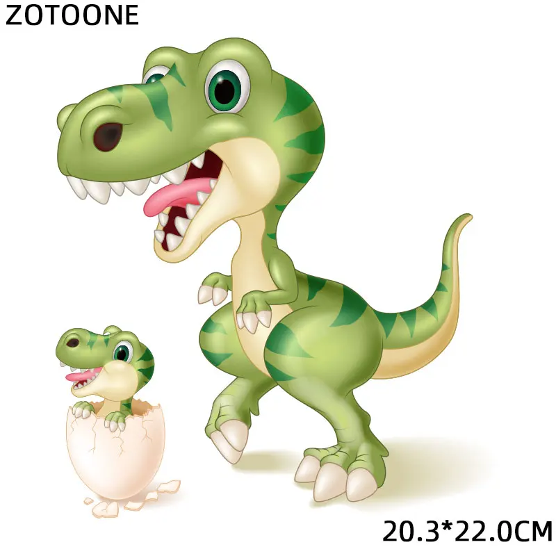 ZOTOONE, большие размеры, железные нашивки в виде динозавра, наклейки для животных, нашивки для одежды, футболки, Термоаппликации, аксессуары для самостоятельной сборки, Аппликации E