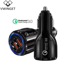 Universal 3.0 Car Charger สำหรับโทรศัพท์มือถือ Dual 39W USB Car Charger Qualcomm QC 3.0 Fast CHARGING ADAPTER USB car Charger(China)