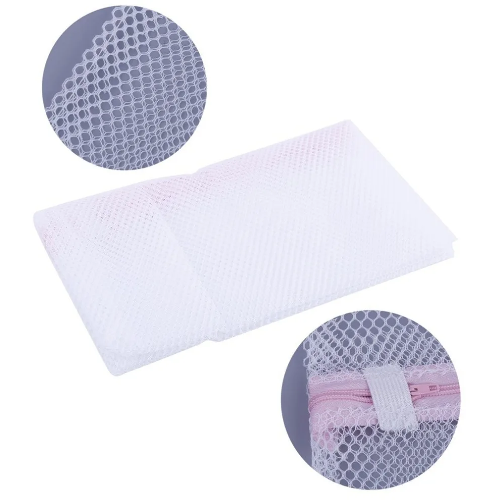 2 Size Zippered Mesh Laundry Wash Bags Delicates Lingerie Bra Socks Underwear Washing Foldable Machine Clothes Protection Net