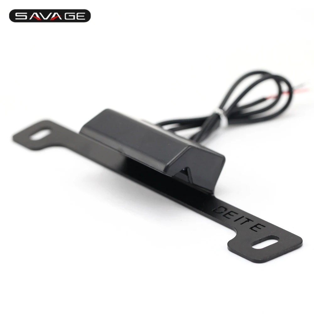 

Universal License Plate LED Light Lamp For ES IT DE Licence Number Plate Motorcycle Motorbike Accessories CNC Aluminum