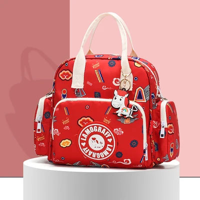 MMloveBB сумка для подгузников для мамы, большая детская сумка, многофункциональный водонепроницаемый рюкзак для путешествий для мамы, модный рюкзак для ухода за ребенком - Цвет: Lucky Red