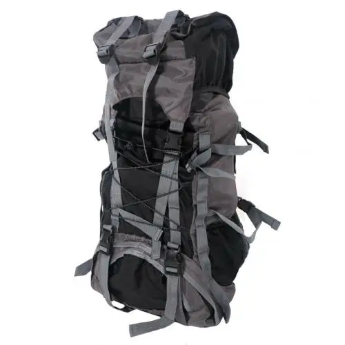 60L водонепроницаемый большой емкости Открытый Кемпинг путешествия рюкзак легкий альпинистский Пешие прогулки сумка для отдыха подарок - Цвет: Черный