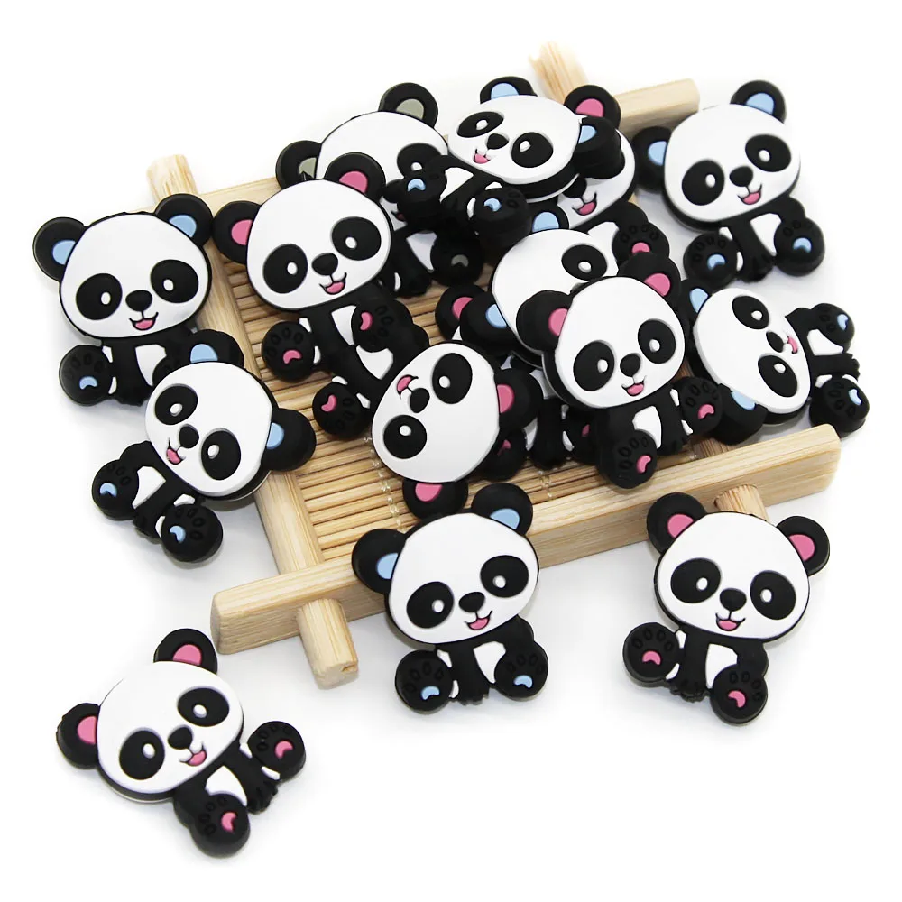 Cute-idea 5pcs Silicone Teether Beads Koala Elephant Animal Chewable Beads DIY Pacifier Chains Accessories BPA Free Baby Goods 6