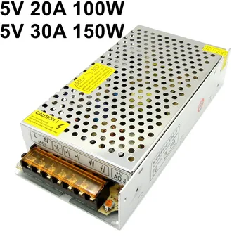 

5V 20A 30A switching Power Supply 100W 150W LED Driver Light Transformer Source Adapter input ac 110V 220V For Led display