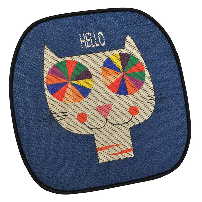 

Cartoon Car Seat Cushion Pad Front/Rear Row Ice Silk Seat Cushion Cute Breathable Seat Mat Home Office Car Supplies Universal