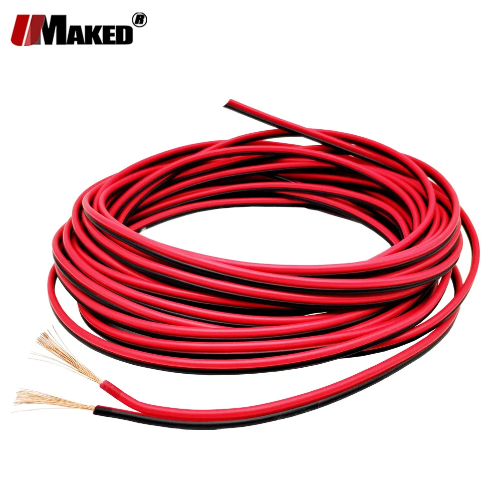 10 метровый светодиодный кабель 2 контактный медный Электрический провод 22AWG 20AWG