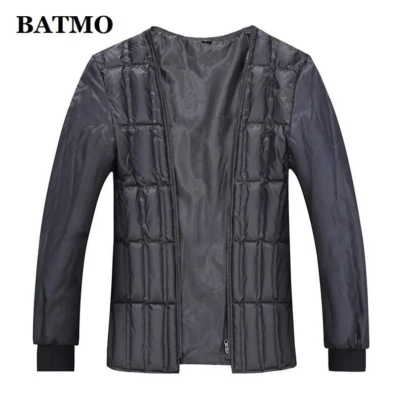 BATMO Новое поступление зимние толстые мужские парки из искусственной кожи, мужские зимние теплые пальто, Толстые мужские куртки, 8812