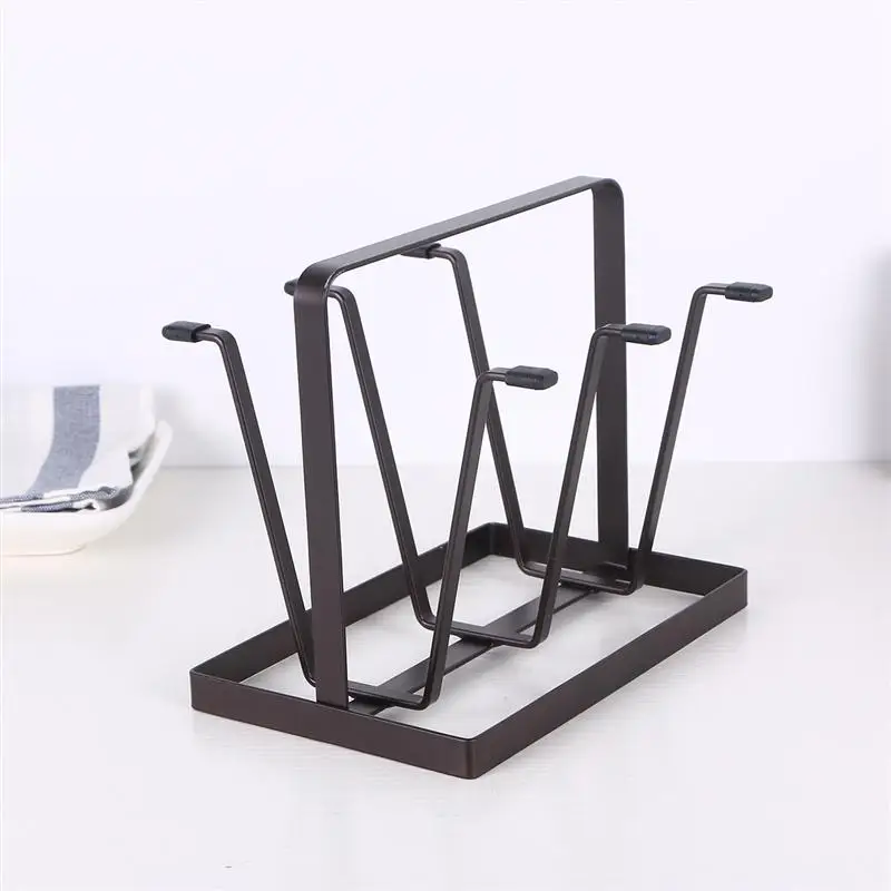 2pcs Draining Cup Holder Iron Cup Holder Kitchen Cup Draining Holder Rack Household Cup Holder Cup Storage Rack