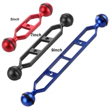 

NEW Diving photography accessories CNC aluminum alloy super light diving light arm 5/7/9 inch ball head arm butterfly clip