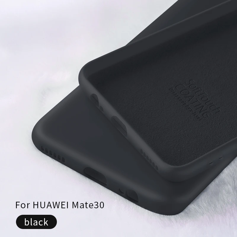 X-level жидкий силиконовый чехол для huawei Mate30 Pro Honor 20 Pro Se 9x8 s V20 Nova 5i Pro мягкий гелевый резиновый Тонкий матовый чехол - Цвет: Черный