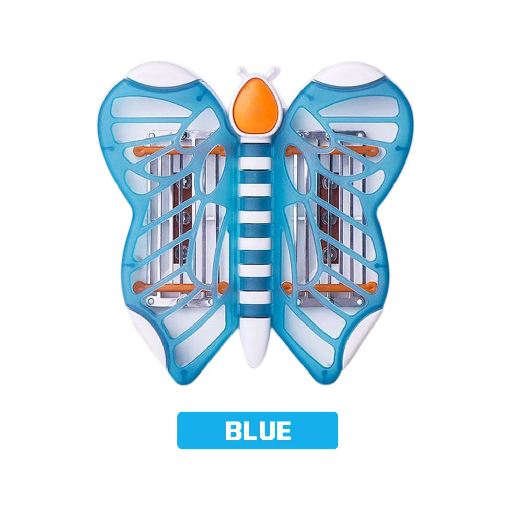 Blue Mosquito Lamp Mosquito Light Zapper Creative Fashion Delicate AC110V/220V Butterfly 3W Electric Insect Trap Voiceless - Цвет: Blue