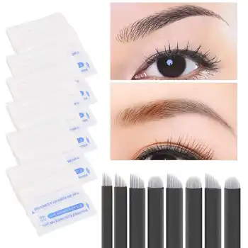 

0.18mm 50pcs Eyebrow Microblading Needles Blade Fine Tattooing Permanent Makeup Blades Tattooists Beginners Tattoo Supplies