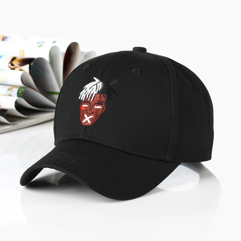 Хлопковая вышивка певица xxxtentacion дреды Snapback Кепка для мужчин женщин хип хоп папа
