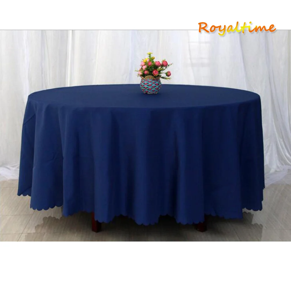 Navy Blue Polyester Tablecloth