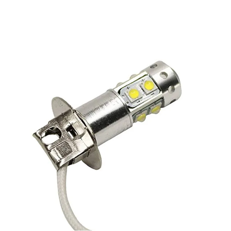 CARCTR 1 пара автомобиля Светодиодный Противотуманные фары гарантия 1 год H3 H1 50W 6500K XBD 10 светодиодный высокое Мощность с отверстиями 12 V-24 V DC светодиодный Противотуманные огни 60010