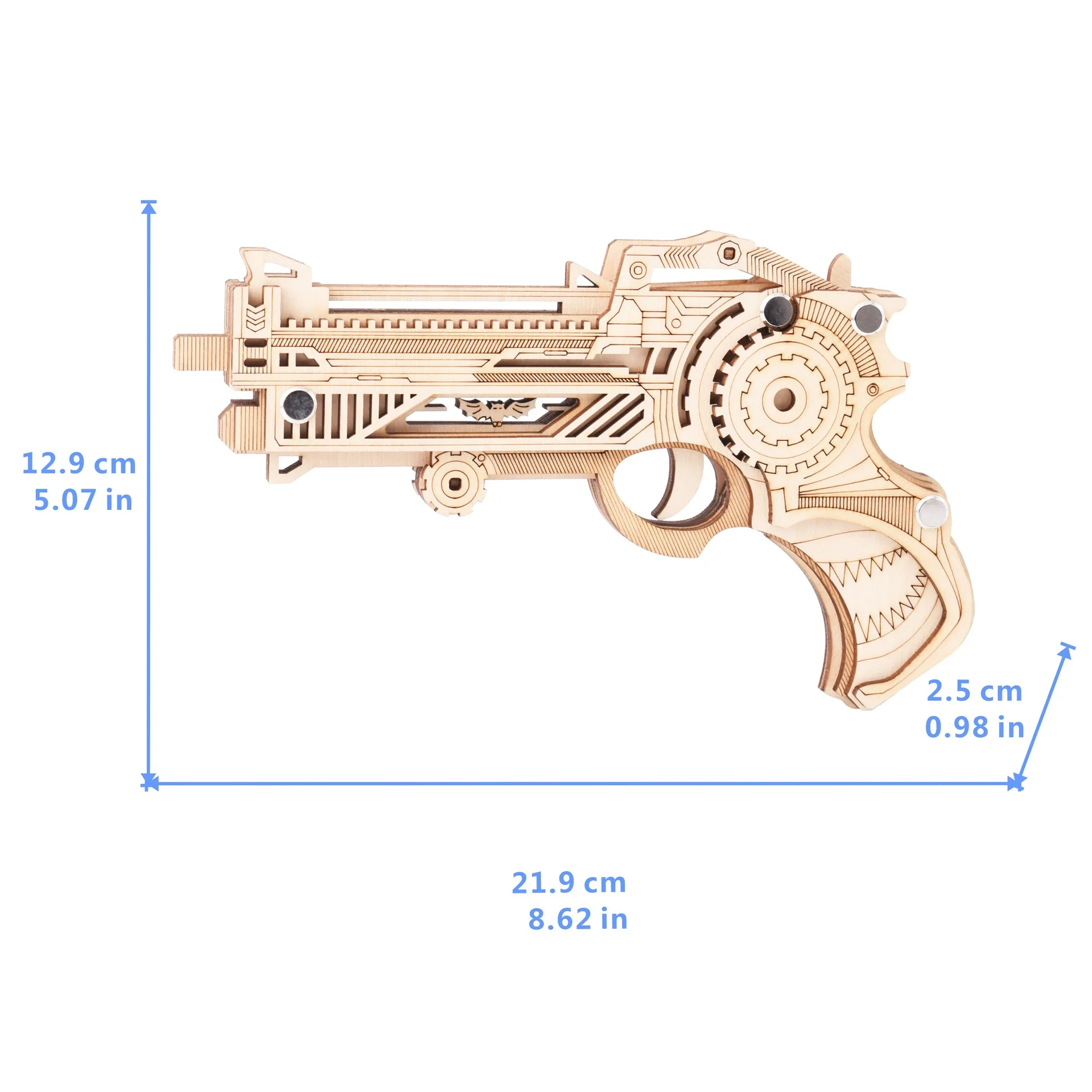 DIY деревянная 3D головоломка Модель Строительный набор пистолет оружие машина Трансмиссия резиновый браслет шутер пистолет с пулями подростковые игрушки - Цвет: XJ-G008