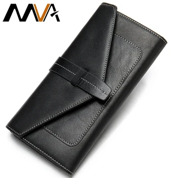 

MVA Purse Women's Wallet Genuine Leather Purses For Women Coin Pockets Long Ladies Leather Wallets Luxury Money Purse Female