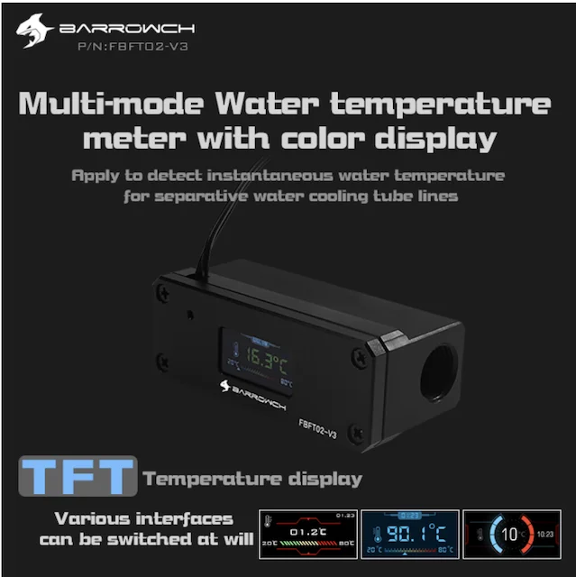 BARROWCH FBFT02 и V3 измеритель температуры водяного охлаждения многорежимный OLED