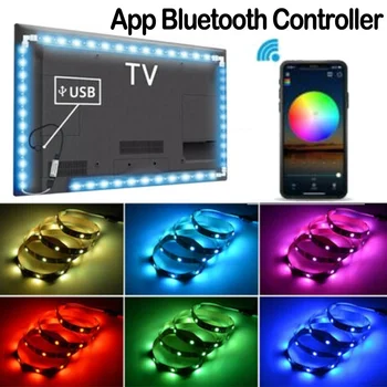 

3Size Control USB LED Strip Light Bluetooth LED Controller RGB LED Strip Light TV Back Lighting Car Interior Lights Home Decor